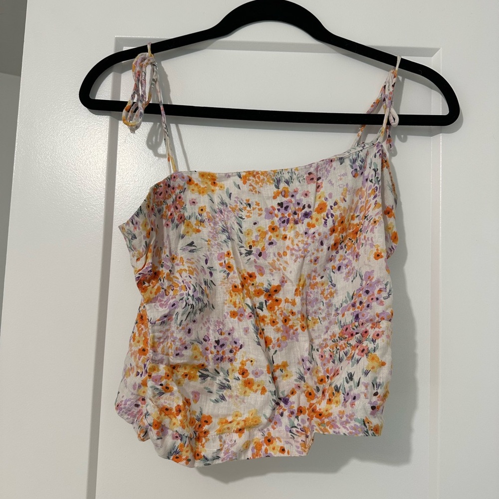 Floral Asymmetrical Women's Top